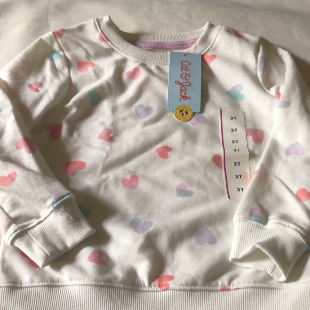 Sweatshirt toddler girls new size 3T cotton polyester Cat &Jack